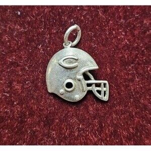 Silver 925 Football Helmet Charm Pendant